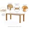 Manhattan Comfort Rectangle Dining Set of 9 W/ Paragon Chairs, 70.86 in L, American Solid Ash Wood, Nature 8-DT02DCCA05-OM - alternate 6